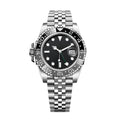 GMT Explorer 40 – Black & Grey Dial | Stainless Steel Jubilee Bracelet & Dual-Tone Ceramic Bezel