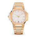 Annual Calendar 38 – White Dial | Rose Gold Tone Case & Brown Leather Strap