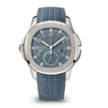 Sport Travel 40 – Blue Embossed Dial | White Gold Tone Case & Blue Rubber Strap