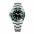 Diver 41 – Black Dial | Steel Bracelet & Green Ceramic Bezel